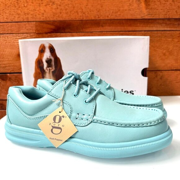 Hush Puppies Other - Hush Puppies Shoes Sneakers Mens Size 11.5 GIL Sea Foam Leather Cuir Mousse NIB